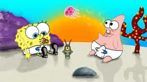 Aesthetic Spongebob pixelated background