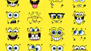 A funky and aesthetically pleasing wallpaper of Spongebob Squarepants