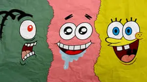 Paper Art Aesthetic Spongebob Desktop