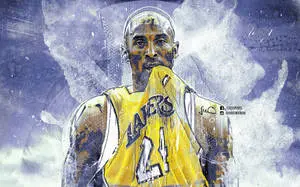 "Basketball Legend Kobe Bryant in Action"