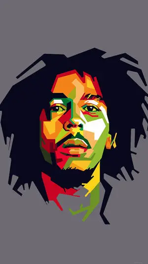  Caption: Bob Marley Vector Art – Classic Reggae Icon 