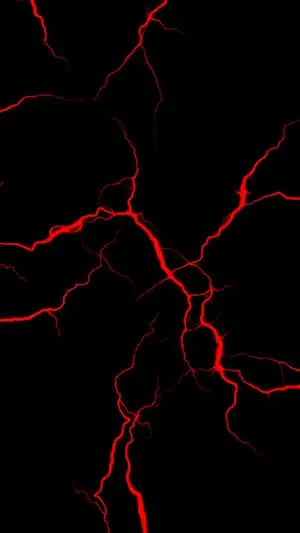 Black Red Neon Lightning Streaks Phone