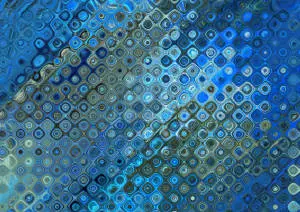Blue 4K Glazed Glass