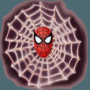 Cartoon Spider Man Web PNG 06292024