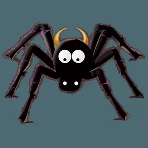 Cartoon Spider Silhouette PNG 96