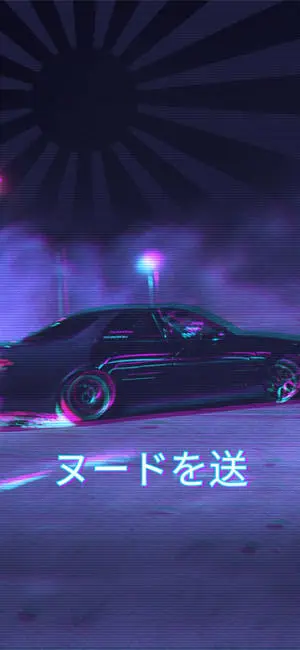Classic JDM Aesthetic With Flag