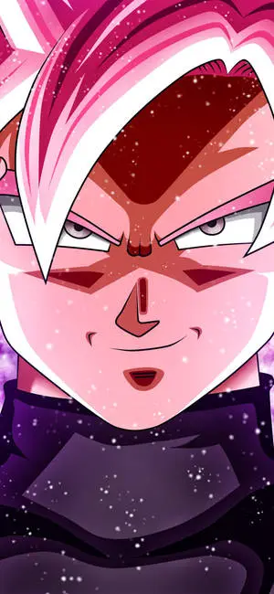 Close-Up Smirking Black Goku Phone