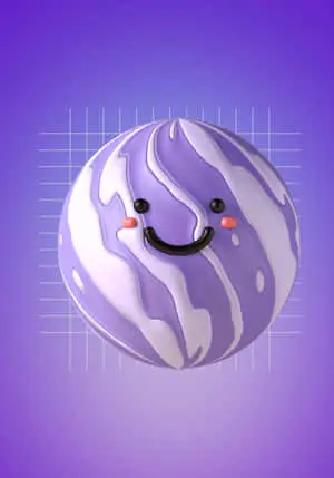 Cool 3D Purple Planet Background
