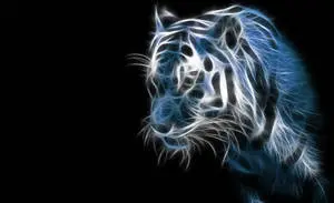 A Gorgeous Cool Glow of Tiger Art