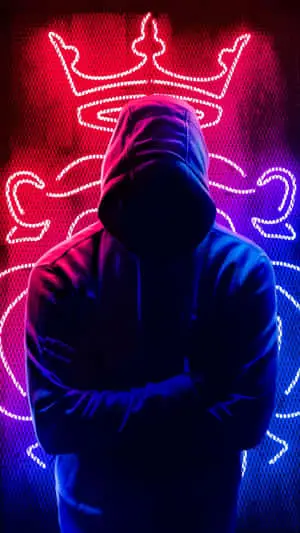 Portrait Hoodie Neon Cool Photos Background