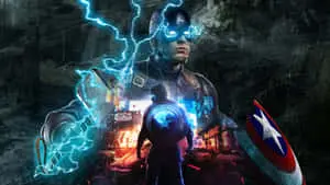 Cool Captain America With Lightning Picture