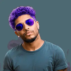 Cool Purple Hair Dude PNG 06272024