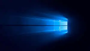 windows 10 logo in the dark