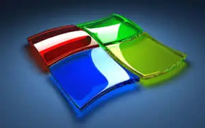 windows 7 logo on a dark background