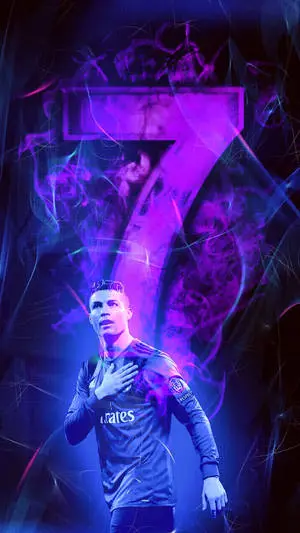 CR7 3D Purple Background