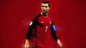 CR7 HD Abstract Red Scribbles