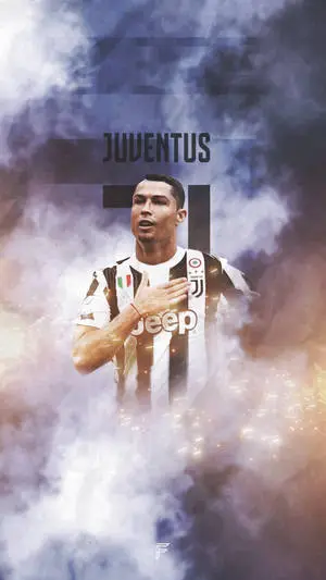 Famed Footballer Cristiano Ronaldo in Juventus Fan Art 