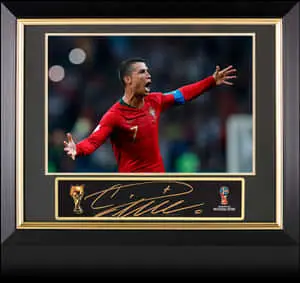 Cristiano Ronaldo Portugal Celebration Framed Photo