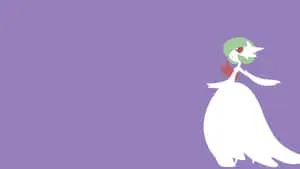 Purple Cute Gardevoir Minimalist Picture