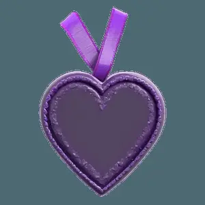 Cute Purple Heart PNG 7