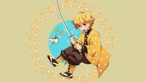 Cute Zenitsu Inside Circle