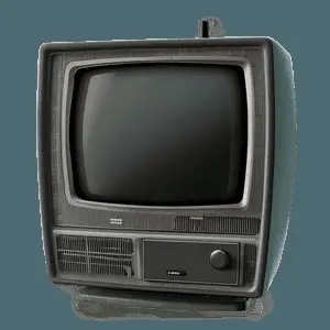 Detailed CRT TV Illustration PNG 86