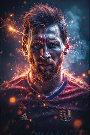 Epic Messi Fantasy Art 4k