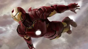 Flying Through The Clouds Superhero Iron Man 