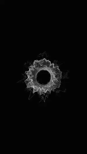 Fractal Artwork Minimalist Black Phone