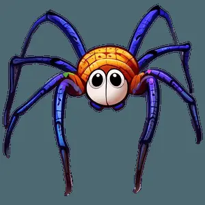 Friendly Spider Cartoon PNG wds73
