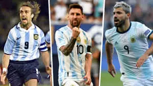 Gabriel Batistuta, Lionel Messi And Sergio Aguero