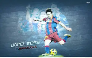 Glowing Messi Barcelona Graphic
