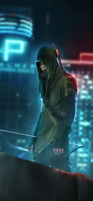 A futuristic and stylish edition of the popular Green Arrow Iphone