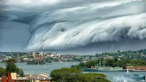 Enjoying the view of a beautiful hurricane.