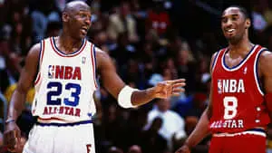 NBA Legends Kobe Bryant And Michael Jordan 2003 Photograph