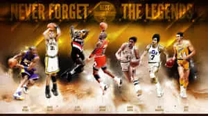 Kobe Bryant, the NBA legend, in an iconic pose
