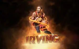 Kyrie Irving looking cool during a game of basketball. 