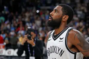 Kyrie Irving Nets Looking Up