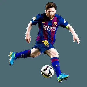 Leo Messi Action Shot PNG 3