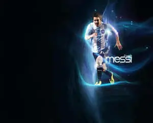 Lionel Messi looking cool in blue jacket