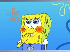 Spongebob sporting his best smile