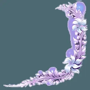 Magical Purple Unicorn Border PNG cmj67