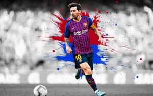 Messi 2020 Paint Splatter Graphic