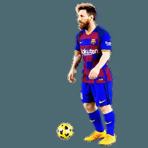 Messi Legendary Pose PNG xrs40