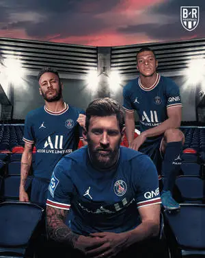 Messi Neymar Mbappé PSG