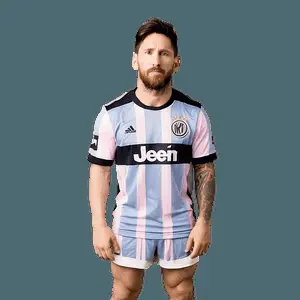 Messi Wearing Inter Miami Jersey PNG 24