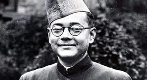 Monochromatic Photo Of Netaji Bose Smiling