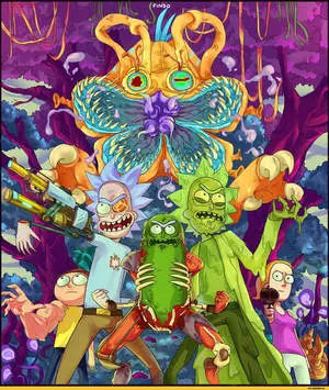 Monster With Rick And Morty Cool