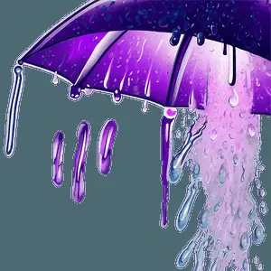 Mystic Purple Rain Scene PNG 3