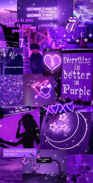Cool Neon Purple Collage